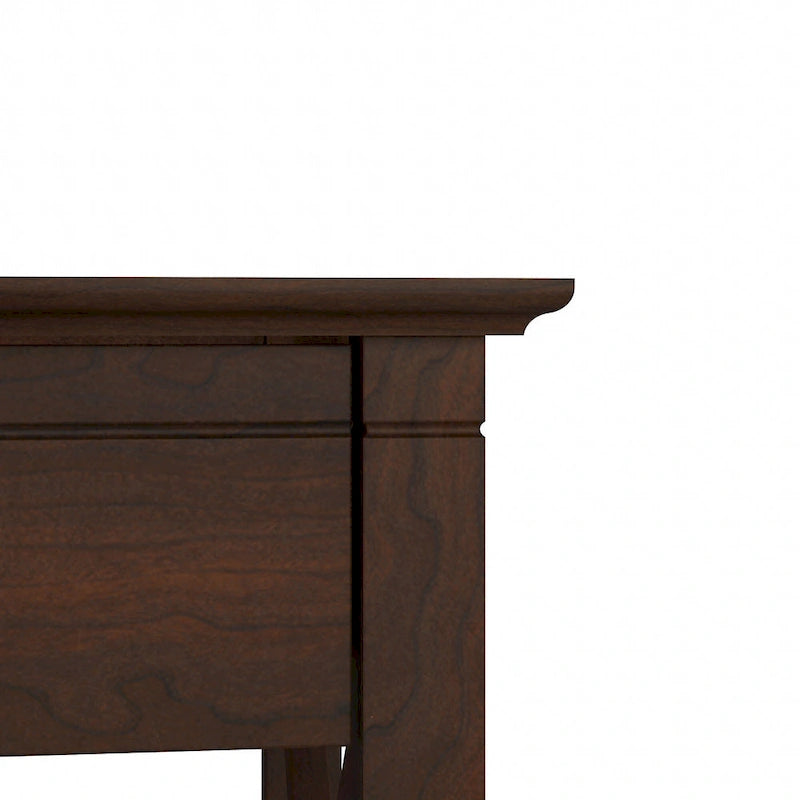 Coastal Nightstand with Drawer & Open Shelf – X-Pattern Accents, Dark Gray, Bedroom Side Table