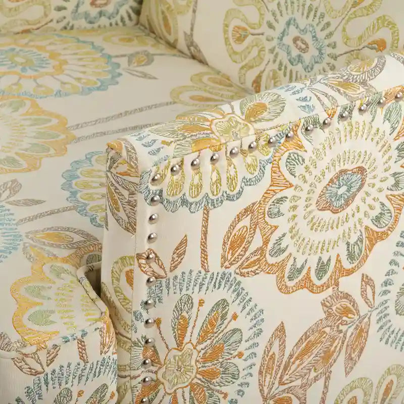 Modern Accent Chair with Birch Wood Legs – Fabric Upholstery, 220 lb Capacity, 28.9"W x 35.4"H