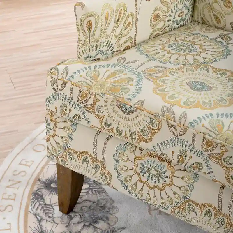 Modern Accent Chair with Birch Wood Legs – Fabric Upholstery, 220 lb Capacity, 28.9"W x 35.4"H