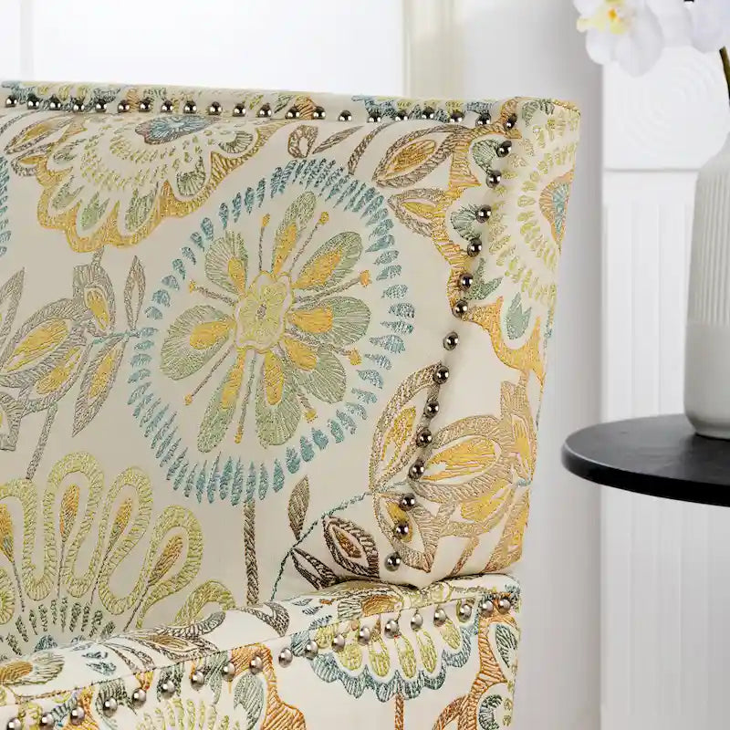 Modern Accent Chair with Birch Wood Legs – Fabric Upholstery, 220 lb Capacity, 28.9"W x 35.4"H