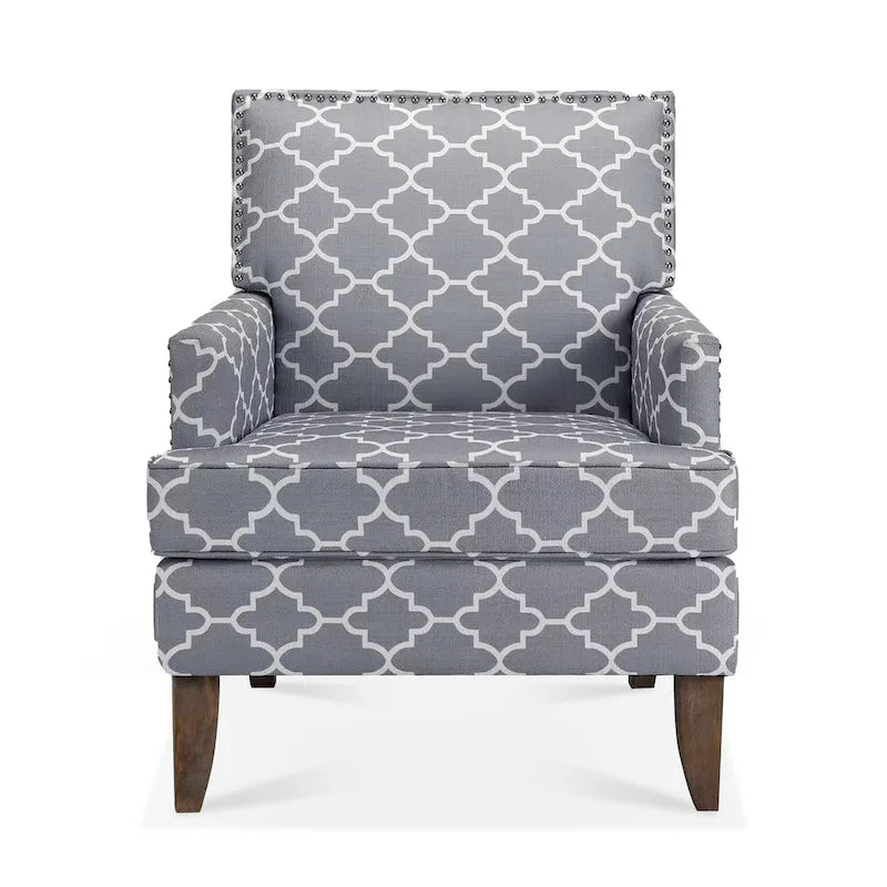Modern Accent Chair with Birch Wood Legs – Fabric Upholstery, 220 lb Capacity, 28.9"W x 35.4"H