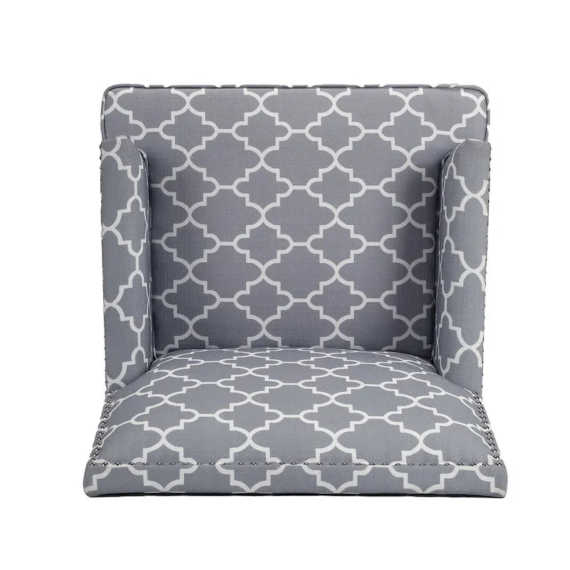 Modern Accent Chair with Birch Wood Legs – Fabric Upholstery, 220 lb Capacity, 28.9"W x 35.4"H