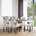 Tufted Dining Chairs Set of 4 – Linen Fabric, Rubber Wood Legs, 330 lb Capacity, 18"W x 40.5"H