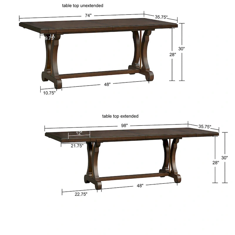 Extendable Rectangle Dining Table