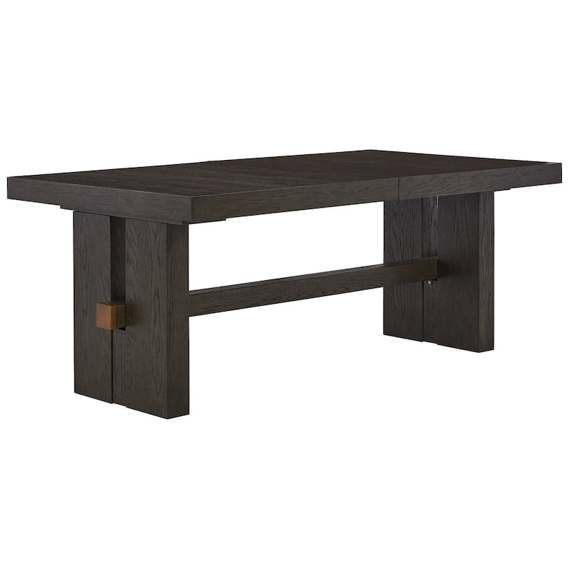 Solid Wood Dining Table with Trestle Base