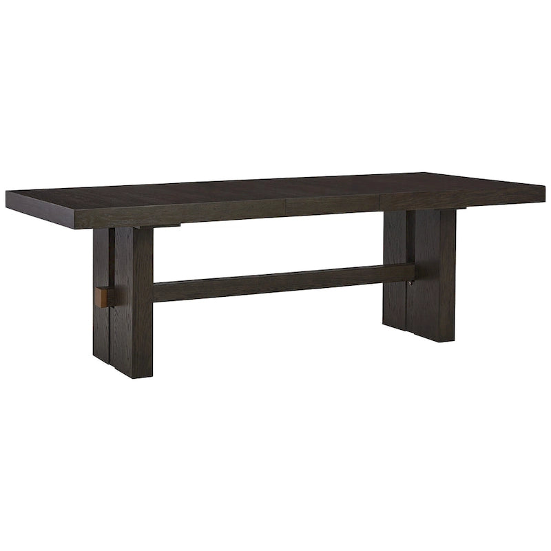 Solid Wood Dining Table with Trestle Base