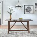 Farmhouse Trestle Dining Table with A-Frame Base