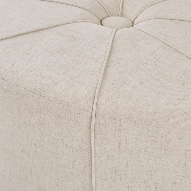 Oversized Oval Tufted Ottoman – 48.5" Wide, 300 lb Capacity, No Assembly Required