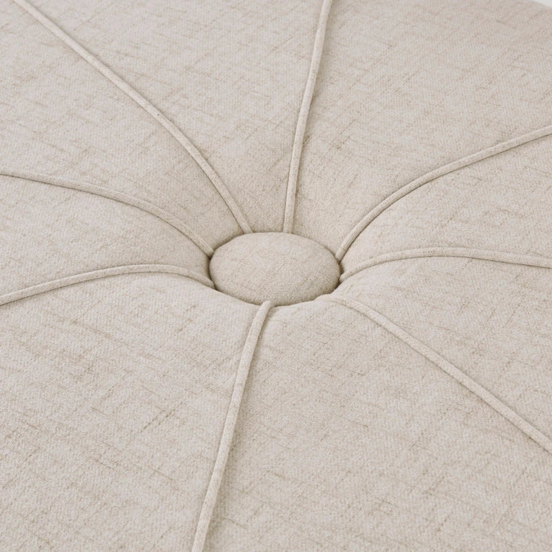 Oversized Oval Tufted Ottoman – 48.5" Wide, 300 lb Capacity, No Assembly Required