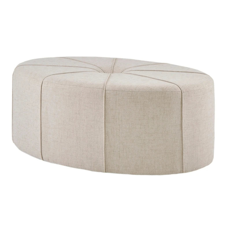 Oversized Oval Tufted Ottoman – 48.5" Wide, 300 lb Capacity, No Assembly Required