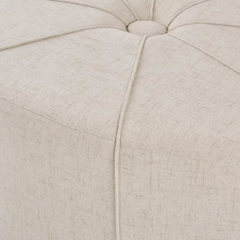Oversized Oval Tufted Ottoman – 48.5" Wide, 300 lb Capacity, No Assembly Required