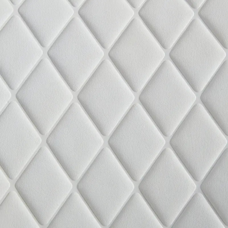 Faux Leather Swivel Accent Chair with Diamond Quilted Back & Metal Base – White, Living Room Chair