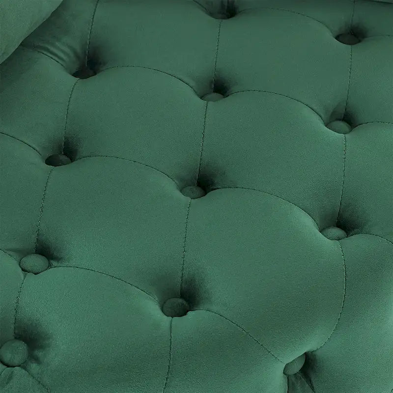 Velvet Swivel Accent Chair with Button Tufted Design, 3 Pillows & Rolling Wheels – 6 Colors