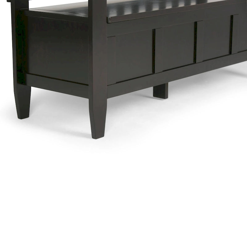 48" Solid Wood Entryway Storage Bench with Flip-Up Lid & Dual Compartments – 6 Colors