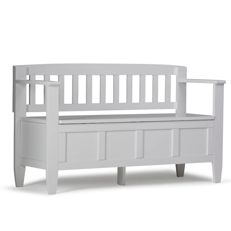 48" Solid Wood Entryway Storage Bench with Flip-Up Lid & Dual Compartments – 6 Colors