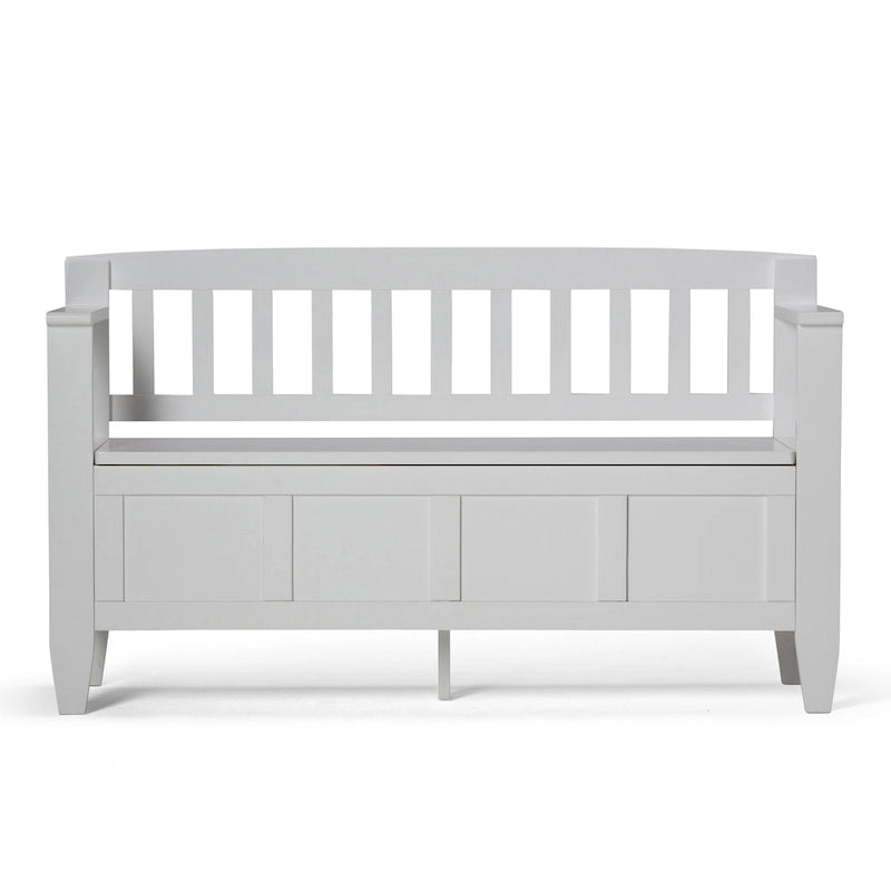 48" Solid Wood Entryway Storage Bench with Flip-Up Lid & Dual Compartments – 6 Colors