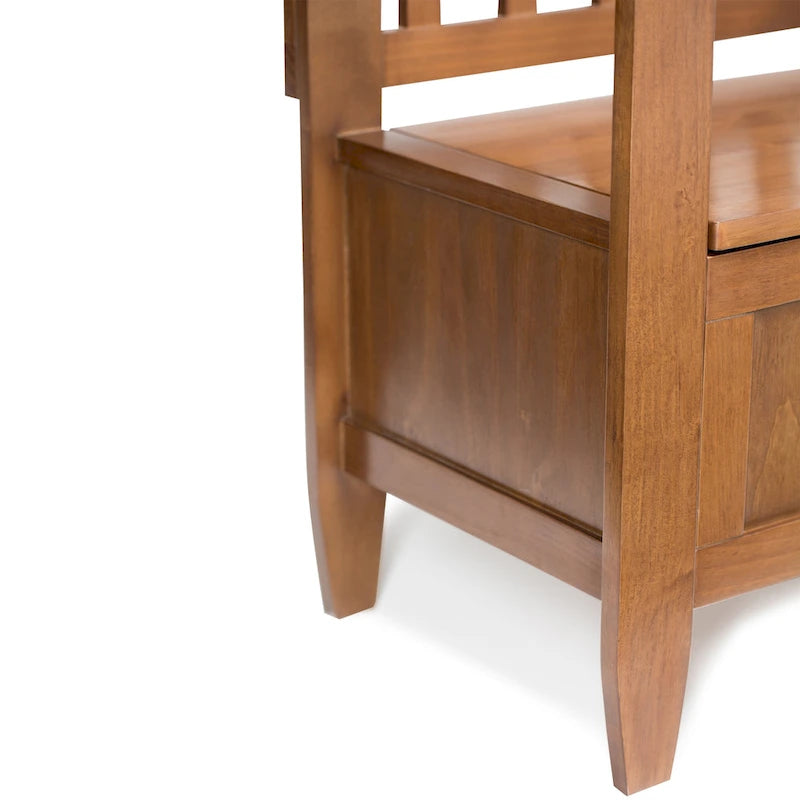 48" Solid Wood Entryway Storage Bench with Flip-Up Lid & Dual Compartments – 6 Colors