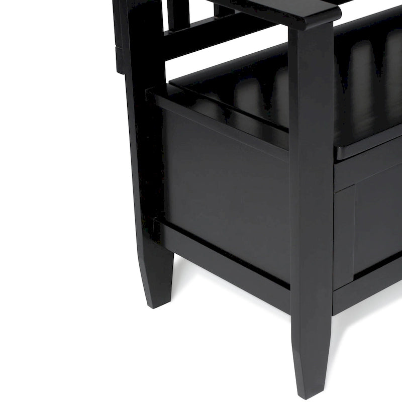 48" Solid Wood Entryway Storage Bench with Flip-Up Lid & Dual Compartments – 6 Colors