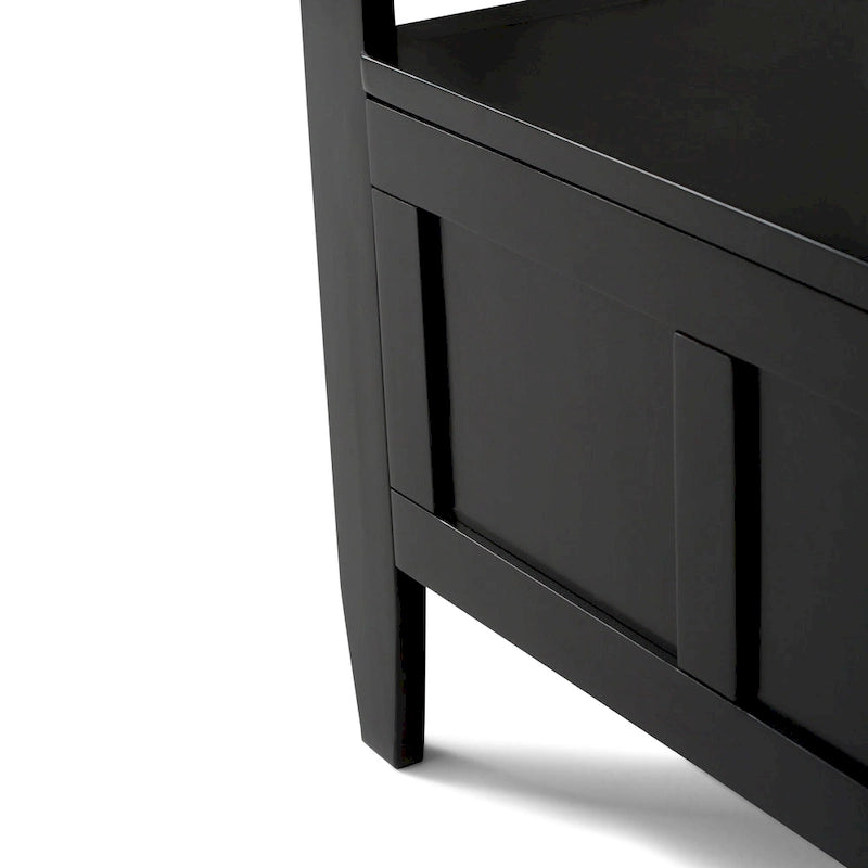 48" Solid Wood Entryway Storage Bench with Flip-Up Lid & Dual Compartments – 6 Colors