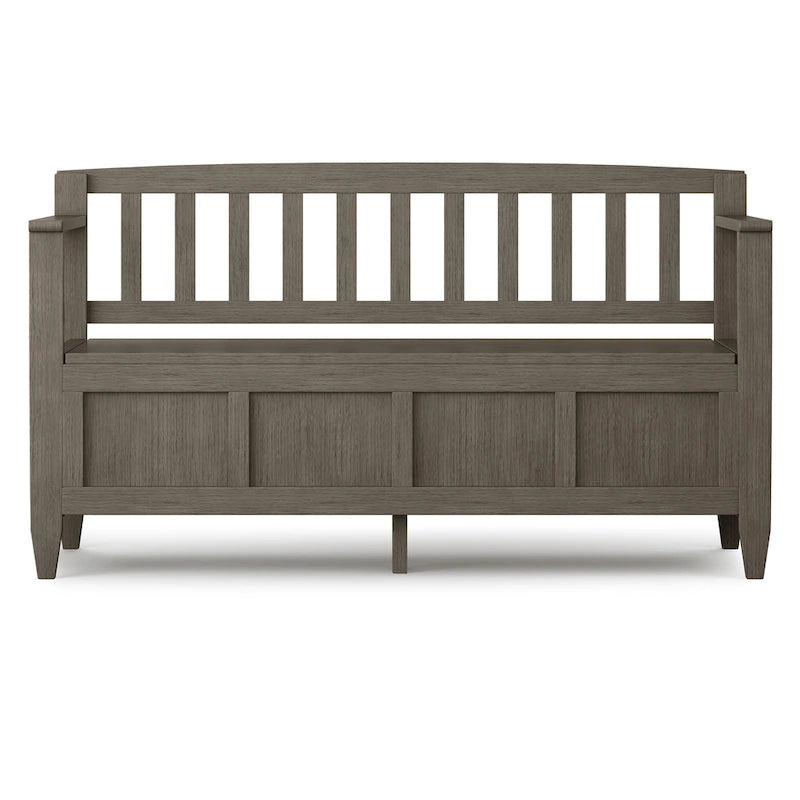48" Solid Wood Entryway Storage Bench with Flip-Up Lid & Dual Compartments – 6 Colors