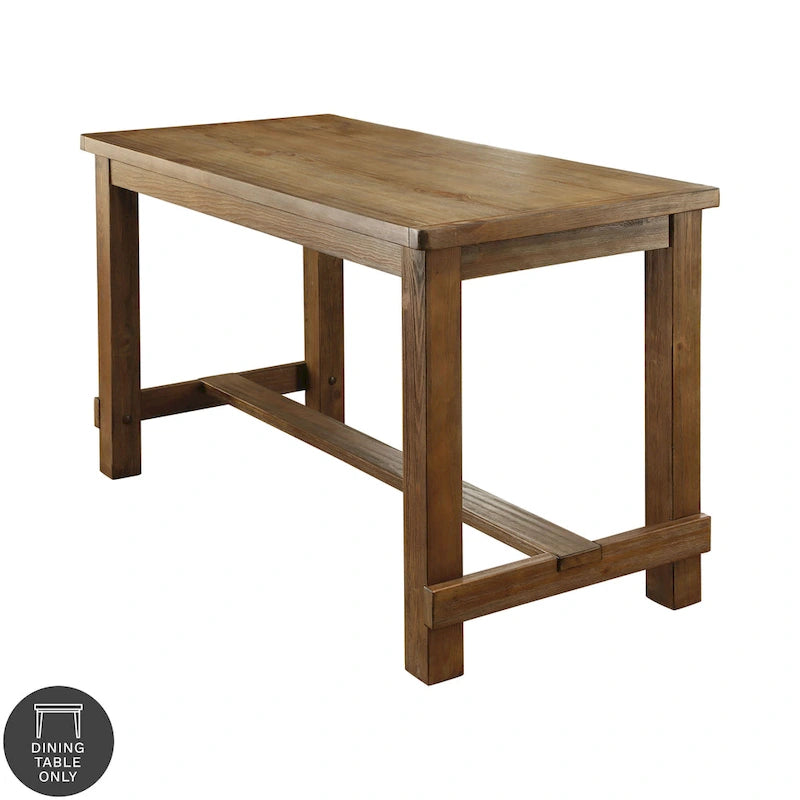 Rustic Solid Wood Counter Height Dining Table