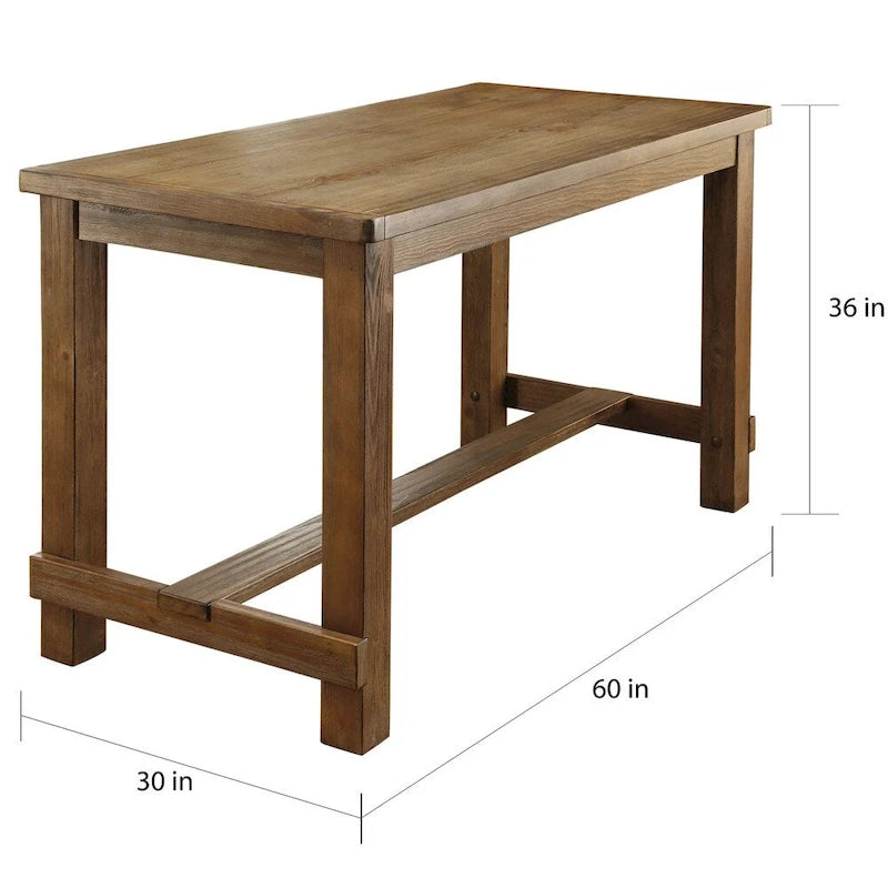 Rustic Solid Wood Counter Height Dining Table