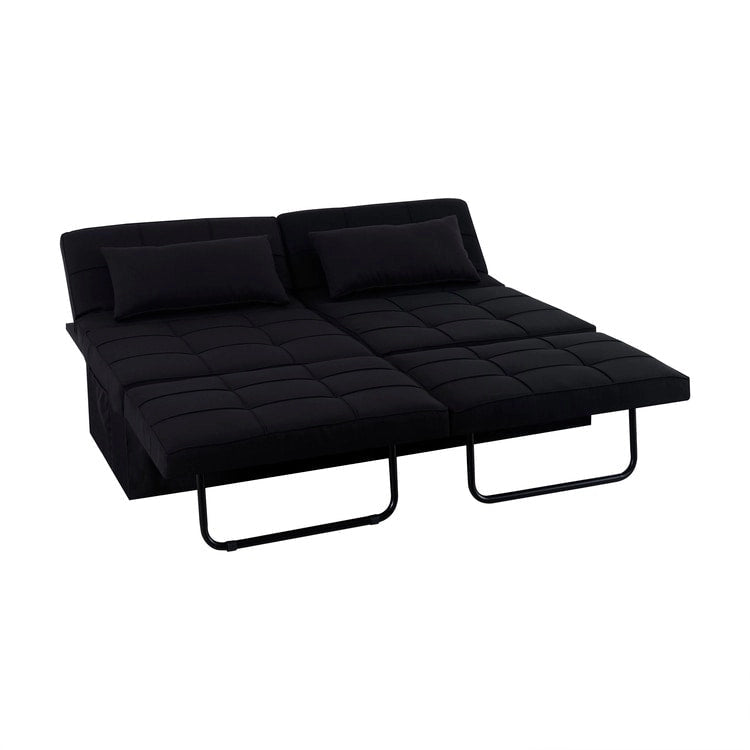 Sleeper Chair Bed, 4 In 1 Multi-Function Convertible Ottoman Bed, Breathable Linen Bed Chair, Convertible Sofa Bed