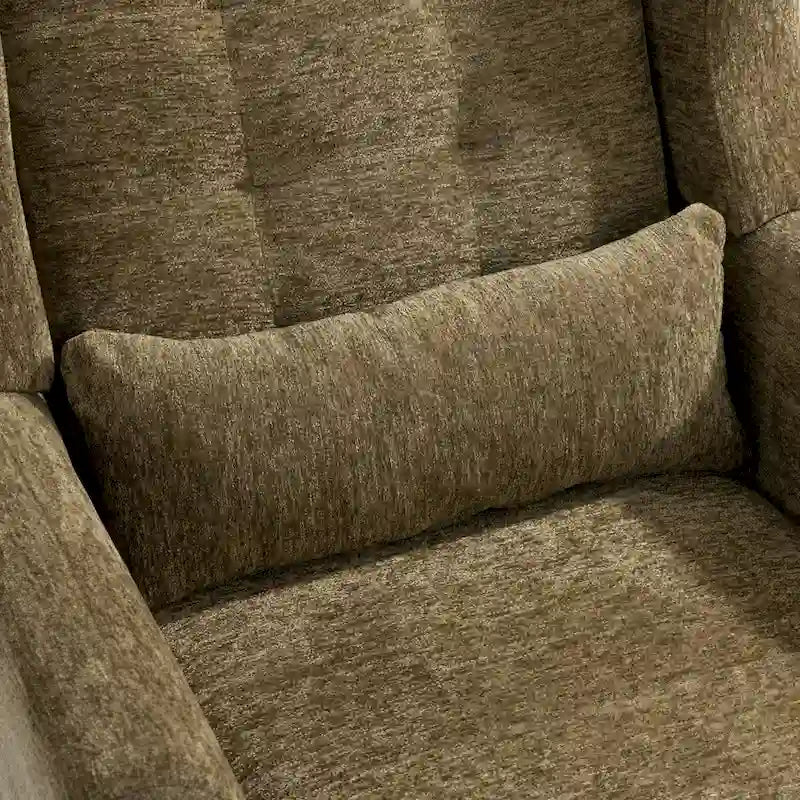 Chenille Accent Chair for Living Room – Ergonomic Armchair with Wood Legs, 275 lb Capacity, 7 Colors