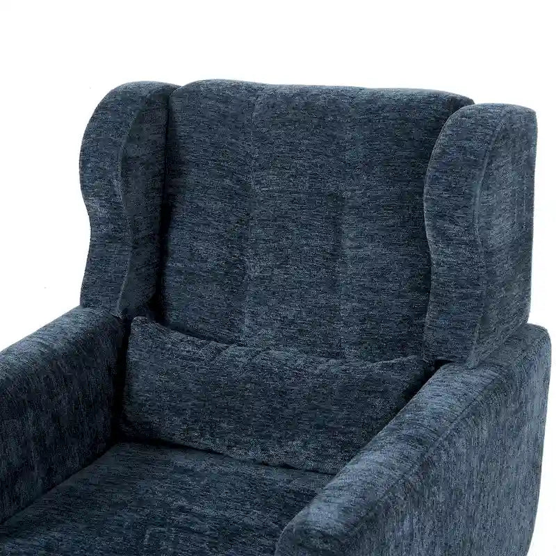 Chenille Accent Chair for Living Room – Ergonomic Armchair with Wood Legs, 275 lb Capacity, 7 Colors