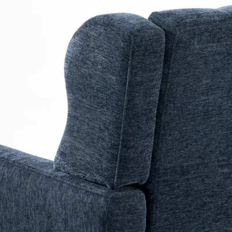 Chenille Accent Chair for Living Room – Ergonomic Armchair with Wood Legs, 275 lb Capacity, 7 Colors