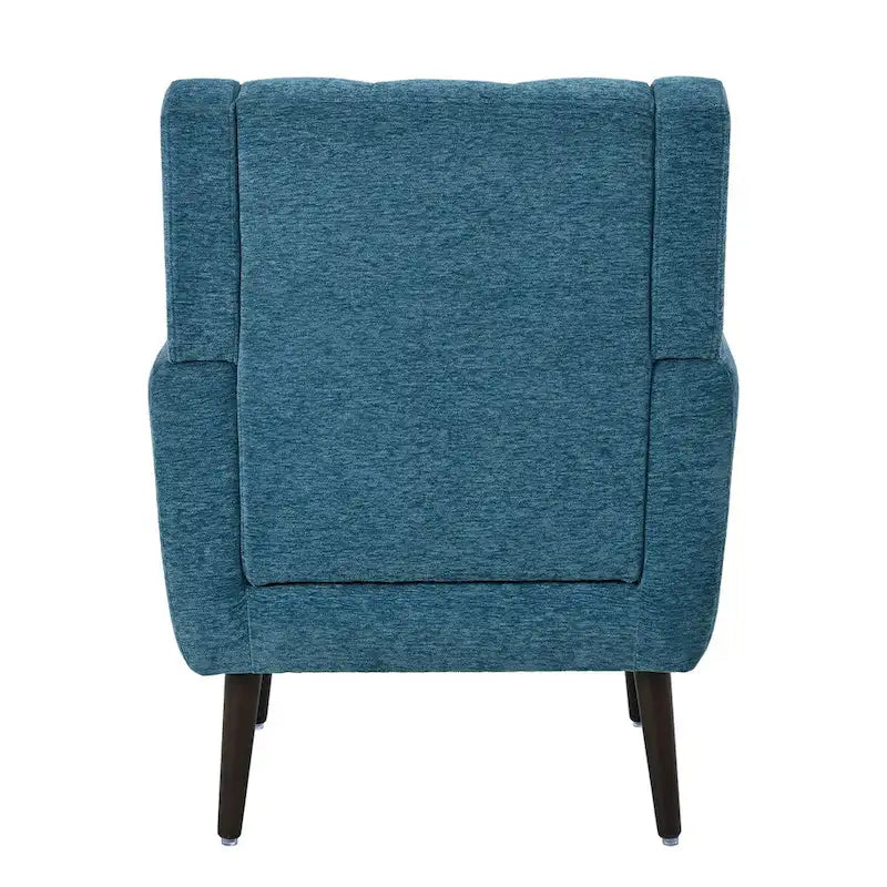 Chenille Accent Chair for Living Room – Ergonomic Armchair with Wood Legs, 275 lb Capacity, 7 Colors
