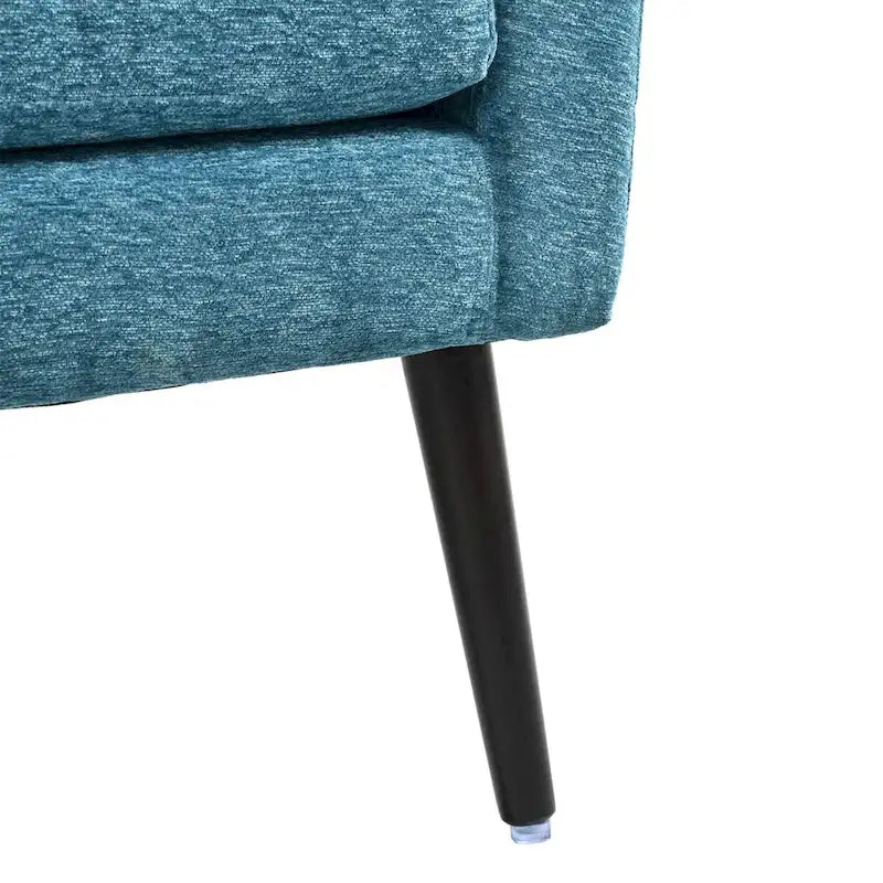 Chenille Accent Chair for Living Room – Ergonomic Armchair with Wood Legs, 275 lb Capacity, 7 Colors