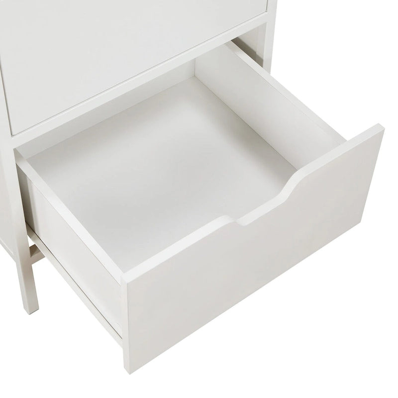 3-Drawer Accent Storage Cabinet with Black Steel Frame & Wood Grain Drawers – Industrial Style