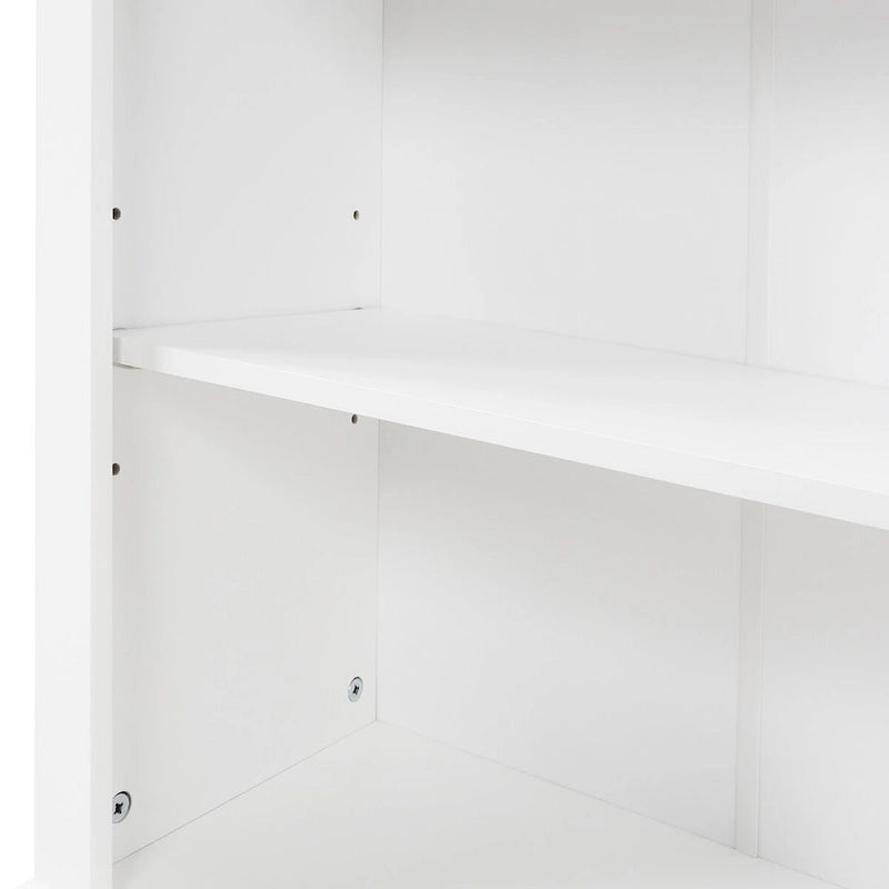 Tall Narrow Bathroom Storage Cabinet with Drawer & Adjustable Shelf – White, Space-Saving Design