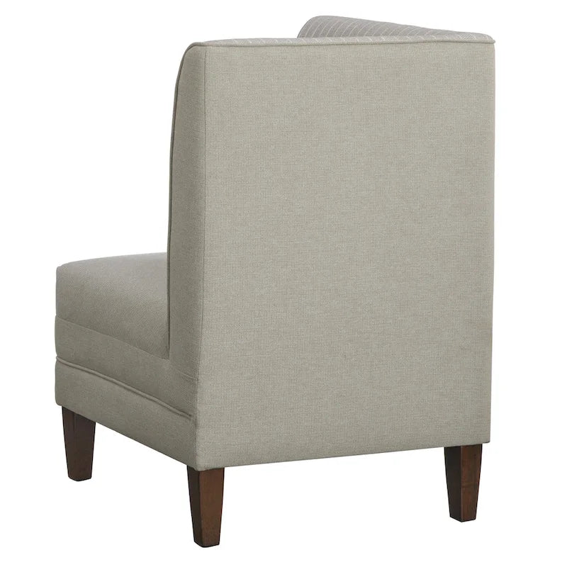 Corner Accent Chair with Two-Tone Fabric & Rubber Wood Legs – 4 Color Combinations