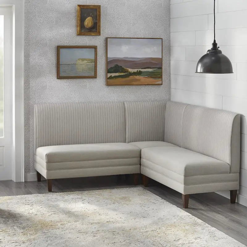 Corner Accent Chair with Two-Tone Fabric & Rubber Wood Legs – 4 Color Combinations