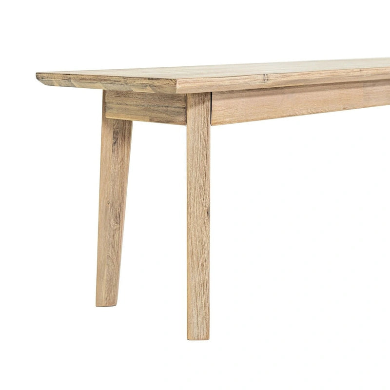 Rustic Solid Wood Dining Bench – Natural Wood Grain, Farmhouse Style