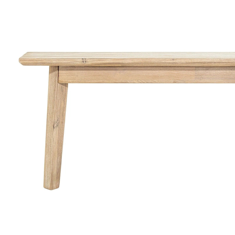 Rustic Solid Wood Dining Bench – Natural Wood Grain, Farmhouse Style