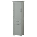 Tall Linen Storage Cabinet with 2 Drawers and Adjustable Shelf – 20"W x 13"D x 68"H, Waterproof MDF