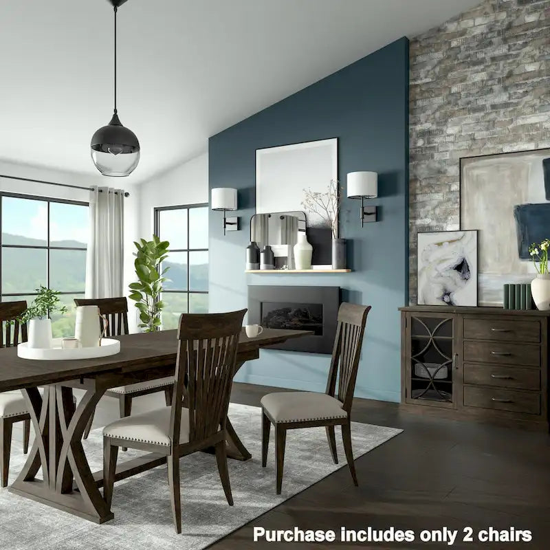 Nailhead Trim Upholstered Dining Chairs