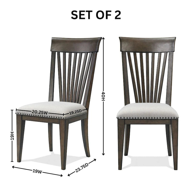 Nailhead Trim Upholstered Dining Chairs